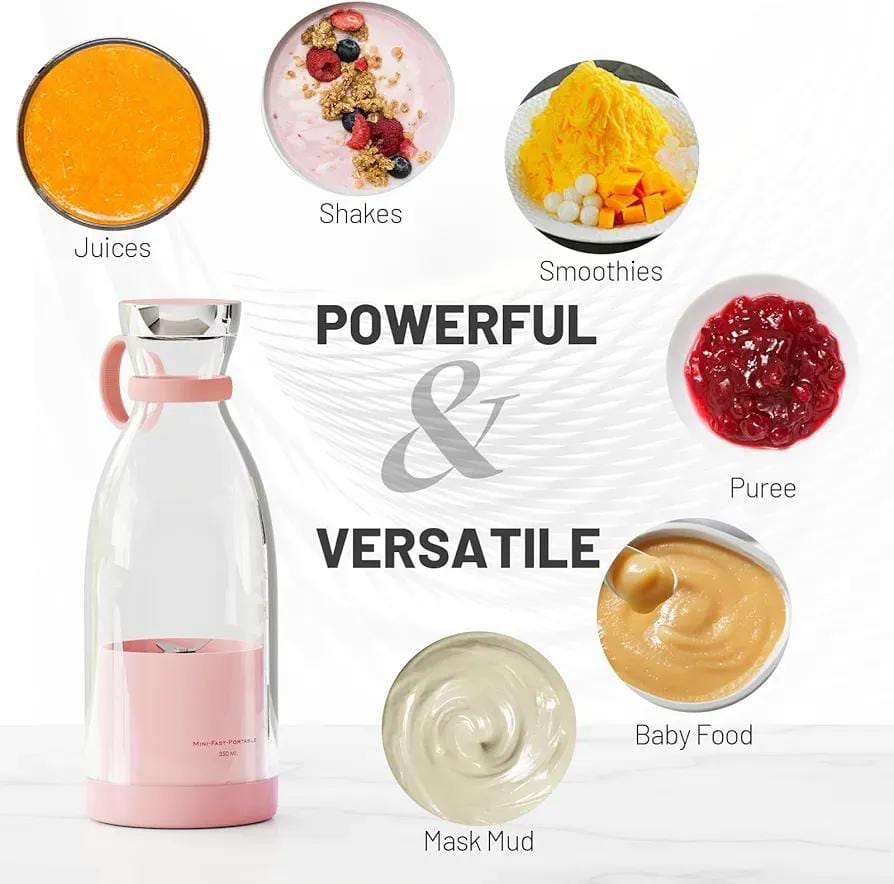 Electric Mini Portable Juicer Blender USB Recahrgeable